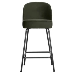 WOOOD Barkruk Met Rugleuning|Barstoel Vogue Velvet (zithoogte 64cm)