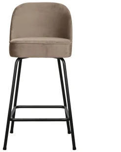 WOOOD Barkruk Met Rugleuning|Barstoel Vogue Velvet (zithoogte 64cm)