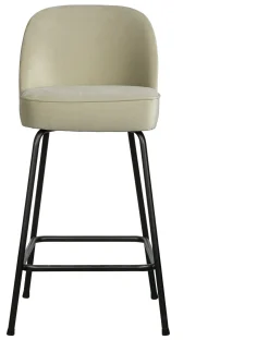 WOOOD Barkruk Met Rugleuning|Barstoel Vogue Velvet (zithoogte 64cm)