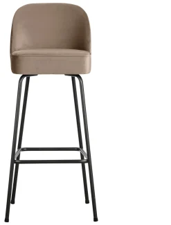 WOOOD Barkruk Met Rugleuning|Barstoel Vogue Velvet (zithoogte 79cm)