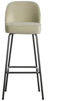 WOOOD Barkruk Met Rugleuning|Barstoel Vogue Velvet (zithoogte 79cm)