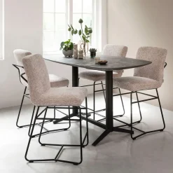 DTP Home Bartafels|Bartafel Soho Deens ovaal, Betonlook, 160 x 90cm