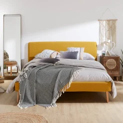Kave Home Bedden & Boxsprings|Bed Dyla kleur Mosterdgeel