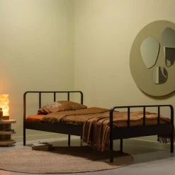 WOOOD Bedden & Boxsprings|Bed Mees Staal, kleur Zwart