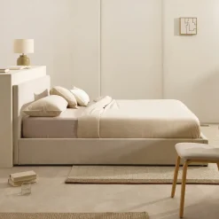 Kave Home Bedden & Boxsprings|Bed Nahiri Chenille, kleur Beige