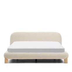 Kave Home Bedden & Boxsprings|Bed Odina Bouclé, kleur Ecru/Naturel Beige