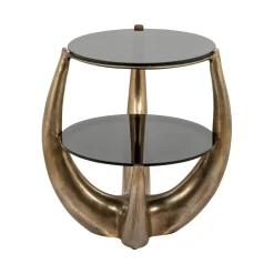 Richmond Interiors Ronde Bijzettafel|Bijzettafel Aida 61 x 48cm, kleur Goud