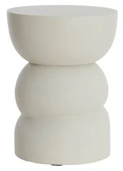 Light & Living Ronde Bijzettafel|Bijzettafel Azalio 35cm Cru00e8me