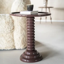 By-Boo Ronde Bijzettafel|Bijzettafel Basco 47cm, kleur Bruin