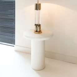 Richmond Interiors Ronde Bijzettafel|Bijzettafel Bloomstone 55cm, kleur Wit