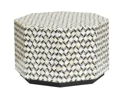 Tower Living Ronde Bijzettafel|Bijzettafel Brendola Bone inlay, 60 x 60cm