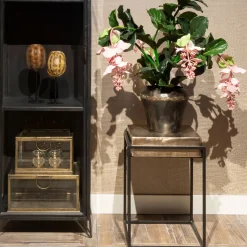 Richmond Interiors Zwarte Bijzettafel|Bijzettafel Calloway 42 x 42cm