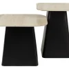 ZILT Zwarte Bijzettafel|Bijzettafels Set|Bijzettafel Capricia Keramiek, Set van 2 stuks