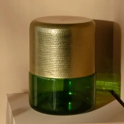 Dutchbone Ronde Bijzettafel|Bijzettafel Cave IJzer en glas, 35cm