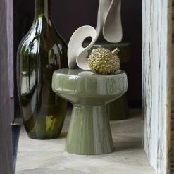 Light & Living Ronde Bijzettafel|Bijzettafel Dakwa 38cm, kleur Olijfgroen