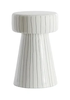 Light & Living Ronde Bijzettafel|Bijzettafel Dakwa 29cm, kleur Wit/Zwart