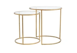 Light & Living Zwarte Bijzettafel|Bijzettafels Set|Bijzettafel Duarte Set van 2 stuks