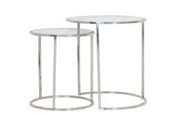 Light & Living Zwarte Bijzettafel|Bijzettafels Set|Bijzettafel Duarte Set van 2 stuks