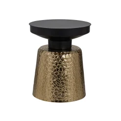 Richmond Interiors Ronde Bijzettafel|Bijzettafel Freddie 42cm, kleur Zwart/Goud