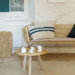 Kave Home Ronde Bijzettafel|Bijzettafel Glenda hout Teak