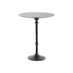 Light & Living Zwarte Bijzettafel|Ronde Bijzettafel|Bijzettafel Janna kleur Mat Zwart