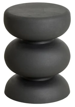 Light & Living Zwarte Bijzettafel|Ronde Bijzettafel|Bijzettafel Kobodo 35cm Mat Zwart