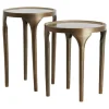 Light & Living Bijzettafels Set|Bijzettafel Lapaz Set van 2 stuks, kleur Antiek Brons/Taupe