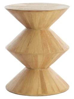 Light & Living Ronde Bijzettafel|Bijzettafel Larus Mangohout, kleur Naturel