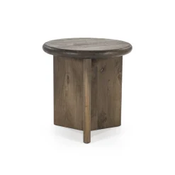 By-Boo Ronde Bijzettafel|Bijzettafel Leoti 45cm Bruin