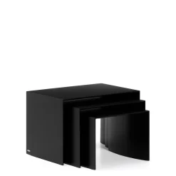 Kave Home Zwarte Bijzettafel|Bijzettafel Litto MDF, Set van 3 stuks, kleur Zwart