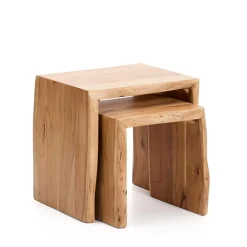 Kave Home Bijzettafels Set|Bijzettafel Lomiri Acaciahout, Set van 2 stuks