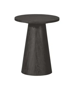 WOOOD Ronde Bijzettafel|Bijzettafel Maan 40cm Donkerbruin