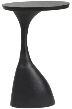 Light & Living Zwarte Bijzettafel|Bijzettafel Macau 61cm hoog Mat Zwart