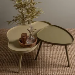 WOOOD Bijzettafels Set|Bijzettafel Mae Set van 2 stuks Organisch