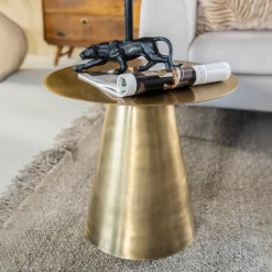 By-Boo Ronde Bijzettafel|Bijzettafel Mastic 50cm, kleur Goud