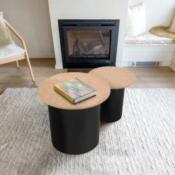 Artistiq Living Zwarte Bijzettafel|Bijzettafels Set|Bijzettafel Maurita Kurk, Set van 2