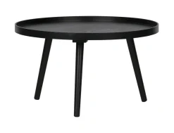 WOOOD Zwarte Bijzettafel|Ronde Bijzettafel|Bijzettafel Mesa kleur Zwart