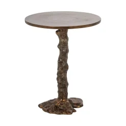 Richmond Interiors Ronde Bijzettafel|Bijzettafel Misty 46cm, kleur Brons