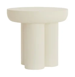 Light & Living Ronde Bijzettafel|Bijzettafel Mizuho 50cm, kleur Crème Cru00e8me