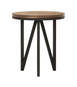 DTP Home Ronde Bijzettafel|Bijzettafel Odeon Teakhout, 40cm Bruin