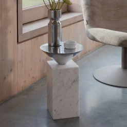 Zuiver Ronde Bijzettafel|Bijzettafel Pride Marmer, 30 x 30cm