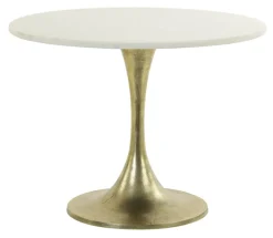 Light & Living Ronde Bijzettafel|Bijzettafel Rickerd Ø61cm, Marmer Wit