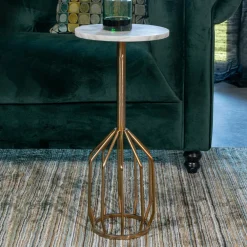 Dutchbone Ronde Bijzettafel|Bijzettafel Salerno Marmer