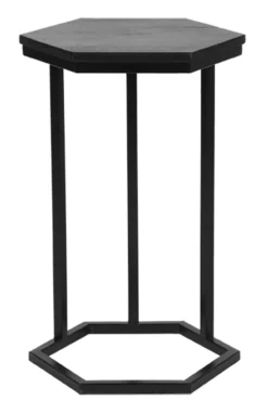 LABEL51 Zwarte Bijzettafel|Bijzettafel Slide 40cm