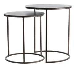 Light & Living Bijzettafels Set|Ronde Bijzettafel|Bijzettafel Talca Set van 2 stuks, 40/50cm