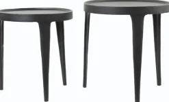 Light & Living Zwarte Bijzettafel|Bijzettafels Set|Bijzettafel Tobias Set van 2 stuks
