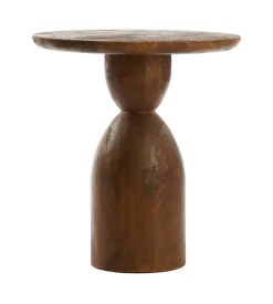 Light & Living Ronde Bijzettafel|Bijzettafel Torir Mangohout Bruin