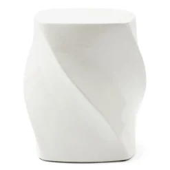 Rivièra Maison Ronde Bijzettafel|Bijzettafel Vigo Keramiek Pure White
