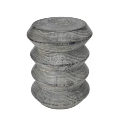 Tower Living Ronde Bijzettafel|Bijzettafel Vinci Cinque Suarhout, 35cm Bruin