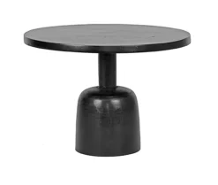 LABEL51 Zwarte Bijzettafel|Ronde Bijzettafel|Bijzettafel Wink 50cm, kleur Zwart